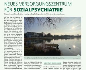 NEUES VERSORGUNGSZENTRUM FÜR SOZIALPSYCHIATRIE